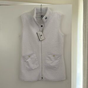 White FootJoy fleece vest